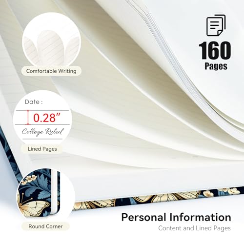 Lined Spiral Journal Notebook for Work A5, 160 Pages, Butterfly - color: Butterfly