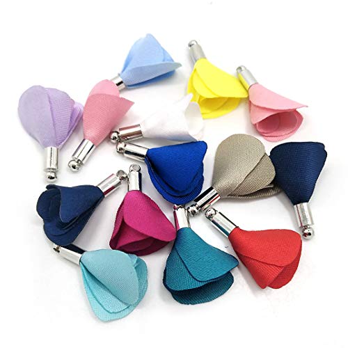 100Pcs Suede Handmade Tiny Soft Assorted Colorful Tassels, Earring Tassels (25) - color: 25