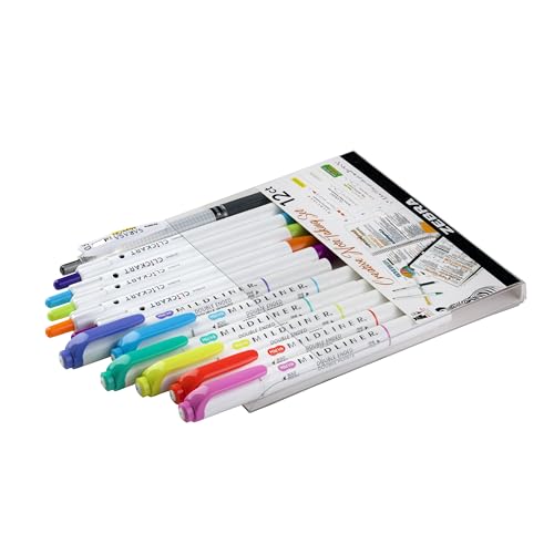 Zebra Pen Notetaking Set, MILDLINER, CLiCKART & SARASA, Assorted, 12-Pack - style: Journaling and Planning Set