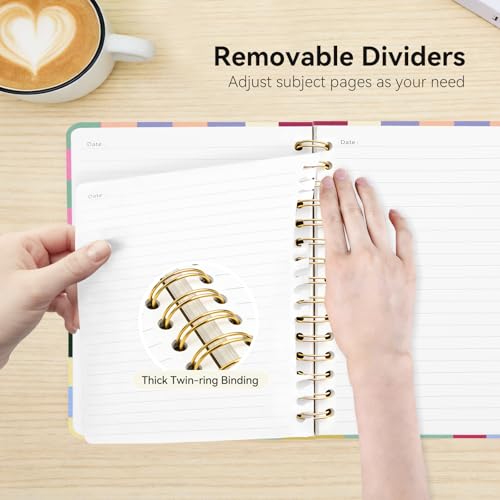 Lined Spiral Journal Notebook for Work A5, 160 Pages, Checkered Pattern - color: Checkered pattern