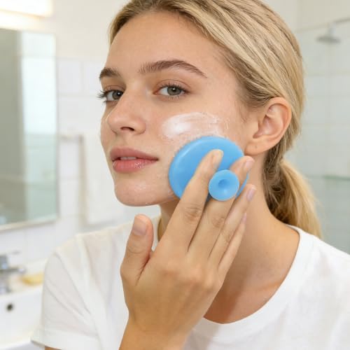 Silicone Face Scrubber-Soft Facial Cleansing Brush for Skincare Routine,Exfoliating Pad & Scalp Scrubber for Home Spa - color: [Mixed Items] 2, size: 2-pack