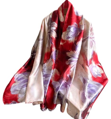 Acotavie Scarfs for Women Dressy Fashion Scarves Long Floral Pattern Scarf - color: C034