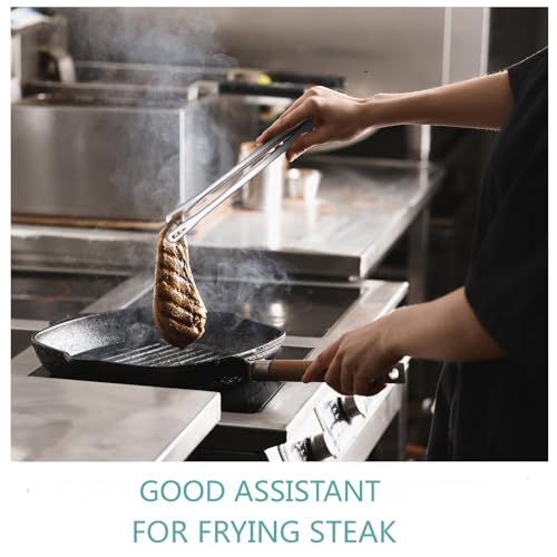 meekoo 6 Pcs Stainless Steel Korean BBQ Grill Tongs - size: 9.5 Inches