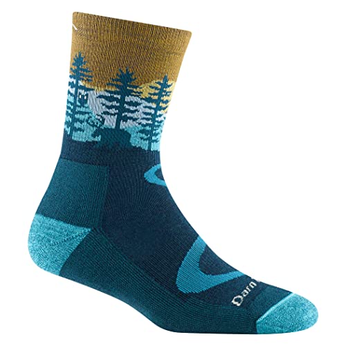 Darn Tough Women's Northwoods Micro Crew Lightweight Hiking Sock (Style 5013) - - color: Dark Teal, size: Medium