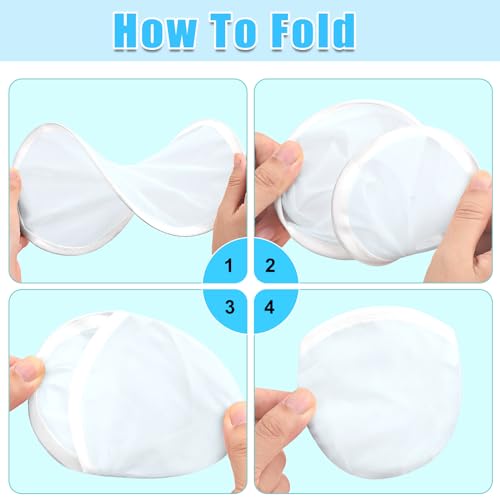 Mototo 36 Pieces Foldable Flying Disc Fans with Bag Folding Pocket Toy Set DIY Creative Gift Handheld Fabric Fan for Fun Party Favors Summer Outdoor Activity Game Halloween, White - color: White