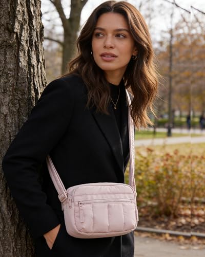 BAGSMART Cross Body Purse, Mini Crossbody Bags for Women Travel Purse - color: Baby Pink, size: Small