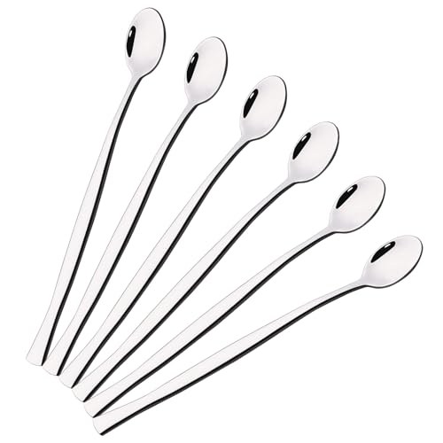 8-Pieces ce Cream Spoons, Stainless Steel Long Handle Spoon