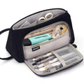 EASTHILL Big Capacity Pencil Case Pouch Pen Case Simple Stationery Bag School College Office Organizer for Teens Girls Adults Student - color: Black