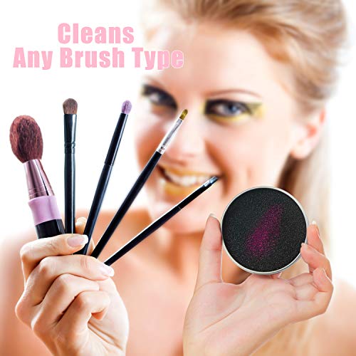 TailaiMei 4 Pack Color Removal Cleaner Sponge, Quickly & Easily Clean Makeup Brushes Without Water or Chemical Solutions Eliminating Drying Time - Switch Eyeshadow Colored Immediately - color: 4 Pack, Black Cleaner sponge