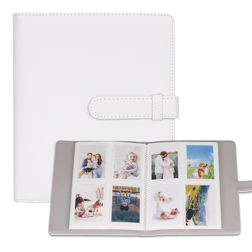 256 Pockets Photo Album for 2x3 Inch Picture, Kpop Photocard, Leather Cover, Photo Album Book Fit for Fujifilm Mini 12/11/9/8/EVO/Link/Liplay Instant Flims (Clay White) - color: Clay White, size: 256 Pockets