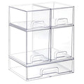 Hvygss Clear Stackable Storage Drawers, Countertop Bottle Organizer 5-Pack