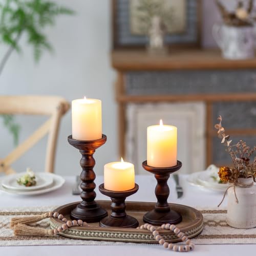 Hanobe 15" Vintage Wood Decorative Tray for Coffee Table Decor, Beaded Edge - color: Oval Brown