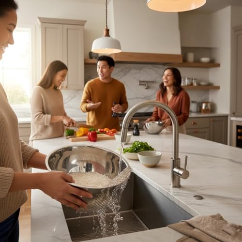 Helen's Asian Kitchen Japanese Rice Washing Bowl, 3-Quart, Side Drainer