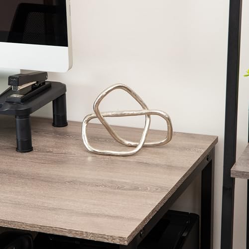 Mind Reader Metal Geometric Infinity Sculpture, Modern Home and Office Decor, Accent for Desks, Coffee Tables, and Shelves, Metal, Silver - color: Silver Decorative Squiggle