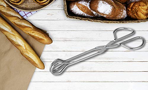 Hiash 9" and 11" Heavy Duty Stainless Steel Kitchen Tongs For Cooking - size: 9 Inch and 11 Inch (Set of 2)
