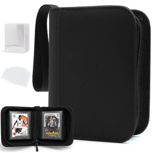 Mini 1 Pocket Top Loader Binder, Upgraded Widened Pages & Spine - color: Black, size: 2