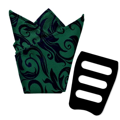 Handkerchiefs for Men with Holder Vantige Pocket Squares for Men - color: Dark Green