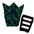Handkerchiefs for Men with Holder Vantige Pocket Squares for Men - color: Dark Green