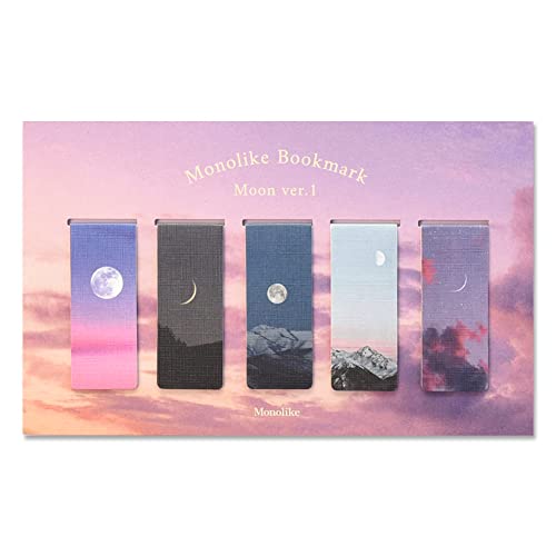 Monolike Magnetic Bookmarks Moon Ver.1, Set of 5 - color: Moon Ver.1