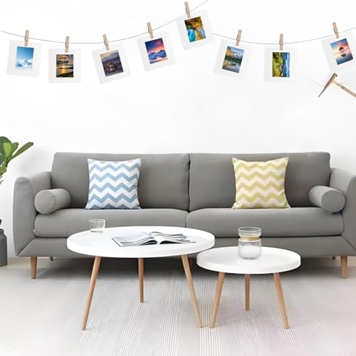 30Pcs 3x3Inch White Paper Photo Frames with String & Clips - color: White, size: 3x3inch