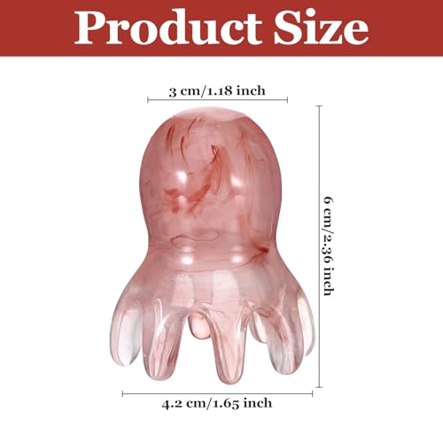 2 Pcs Octopus Scalp Massager Comb Hair Massage Scalper Spa Equipment Gifts