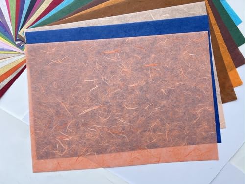 50 Design A4 Natural Fiber Mulberry Tree Mulberry Paper Sheets Art Tissue Washi Paper Design Craft Art Origami Suppliers Card Making Writing Painting 50 Sheets (Mixed Colors Flowers etc.,, A4) - color: Mixed Colors Flowers etc.,,, size: 8.3 X 11.7 Inch