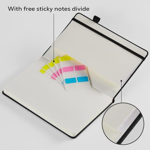2 Pack Journal Notebook for Women Men, 160 Pages per Pack, A5 (5.7'' x 8.4") Hardcover Journaling Notebook College Ruled for Writing Work, 100GSM Paper, Black & Dark Purple, School Office Supplies - color: Black_Purple, size: A5