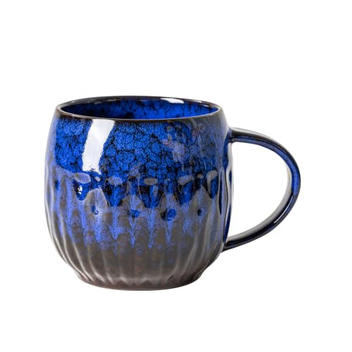 Deep Cobalt Ceramic Mug, 21oz Reactive Glaze Coffee Mug, Office Gift - color: 21OZ -A- Deep Cobalt · FOCUS