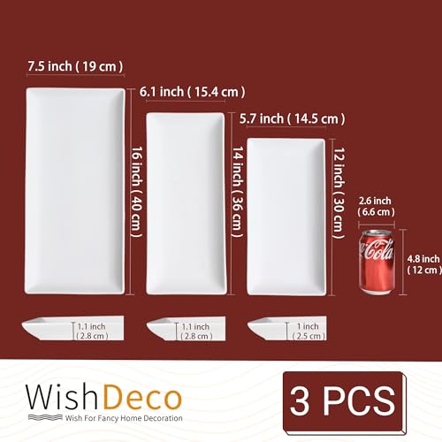 WishDeco Serving Platters Set of 3, Large Serving Trays 16/14/12 Inch - size: 16/14/12 inch