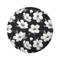 Black White Flowers Round Placemats Washable ‌Heat Resistant‌ ‌Non-Slip Place Mats Table Place Mat for Kitchen Dining - color: Black White Flowers, size: 15.4x15.4inx1