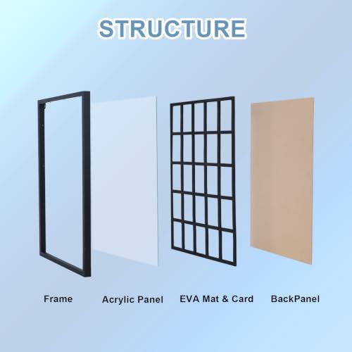 Sports Anime Game Card wall Greded Display Case Holds 25Card - 3P - size: 25-Card-1Pack-Graded