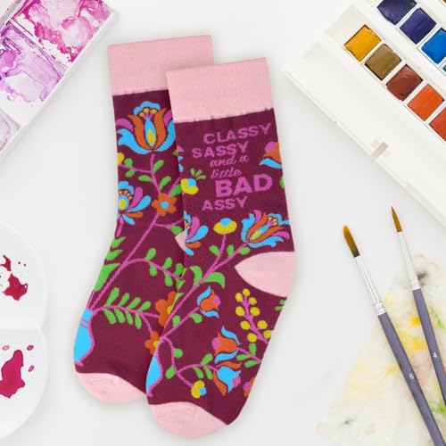 Funny Socks for Women and Teenage Girls, Cute Crazy Unique Novelty Gifts - color: B-bad-redpink-1