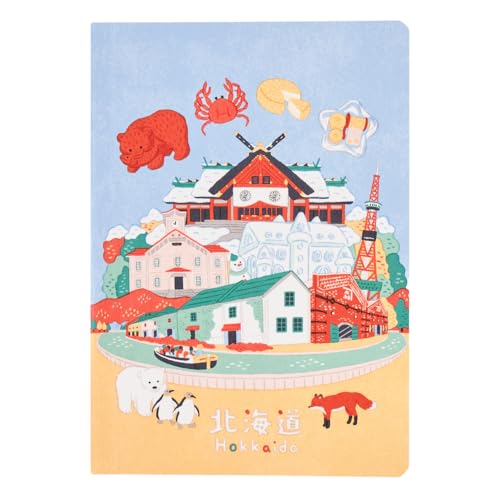 NOLTY JAPAN NOTE, A6 Notebook Featuring Japanese Design, Hokkaido, JP0109 - color: Hokkaido (Winter)