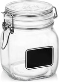 Bormiolio Rocco Clear Jar with Chalkboard, 25.3 Oz (Pack of 5) - size: 25.25 oz., Single Jar (Pack of 5)