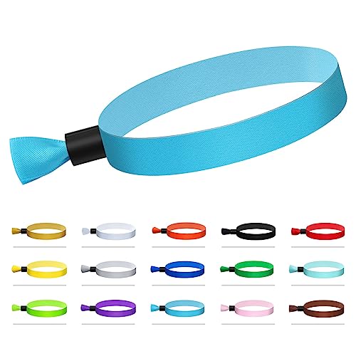 100 Pcs Cloth Wristbands, Disposable Wristbands for Events (Water Blue) - color: WATERBLUE