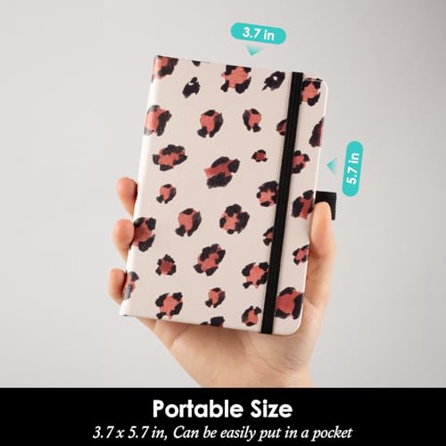 NIRMIRO Pocket Journal Notebook for Women Girls, 3 Pack Small Mini Notebook Journals with Pen, A6 (3.7" x 5.7") Leopard Cover Lined Notepad with 100GSM Thick Paper, Office Home School Supplies - color: 3 Leopard, size: A6