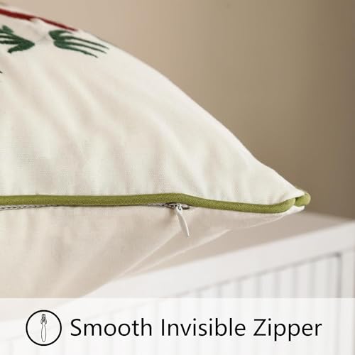 Embroidered Throw Pillow Covers 18x18 Set of 2 Mushroom - color: Mushrooms