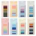 8PACK Sticky Tabs, Transparent Sticky Notes Flags Pastel Book Tabs Writable Annotation Tabs Morandi Page Markers Clear Index Tabs with Ruler Translucent Index Stickers for Books Office Supplies