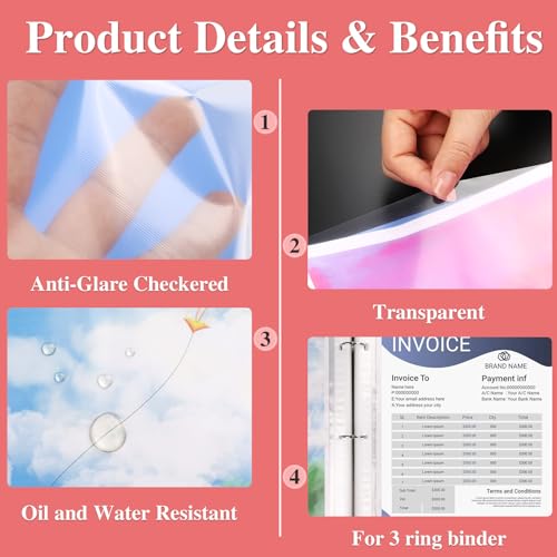 1200 Pack Sheet Protectors 8.5 x 11 Clear Page Protectors for 3 Ring Binder - size: 1200Pack