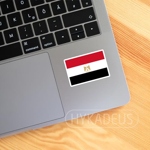 (3Pcs) Egypt Flag Sticker – Egyptian Stickers Country Flags Decal, 3" x 2" - color: Egypt