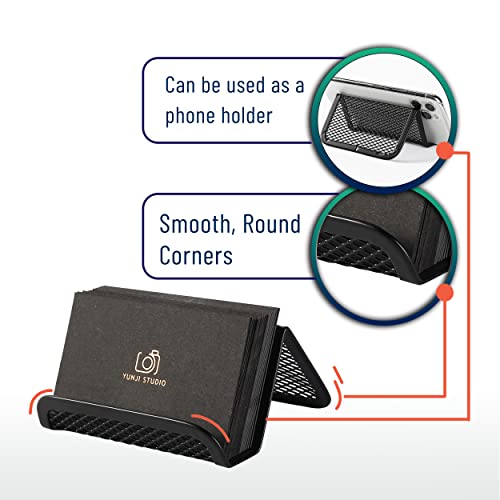 Mr. Pen- Metal Mesh Business Card Holders, 3 Pack, Black - color: Black