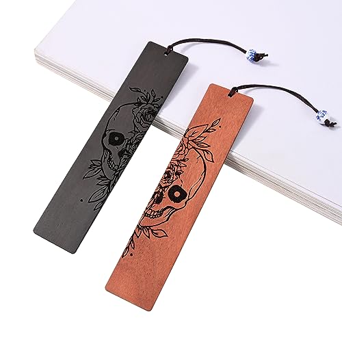 Horror Bookmark, Cool Halloween Bookmarks Skull Gothic Bookmarks for Adult Horror Gifts (Skull) - style: Skull