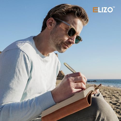 ELIZO Leather Journal Notebook Leather Bound Journal for Men Lined Writing Journals for Women, Small Travel Journal Diary (5x7) - size: 5X7 (Strap Closure)