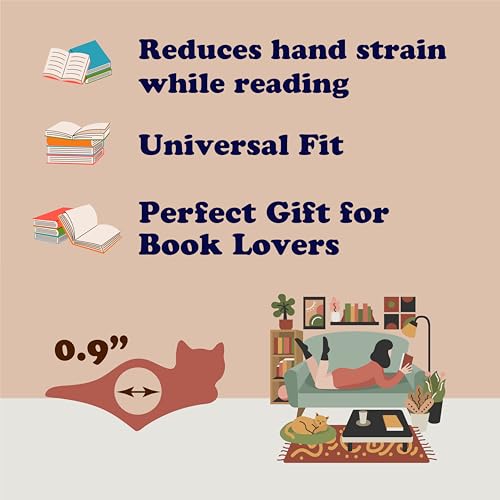 Cat Book Page Holder for Reading, Bookish Gifts & Accessory, Ideal for Bookworms, Book Lovers & Readers, Made in USA (Starry Black) - style: Starry