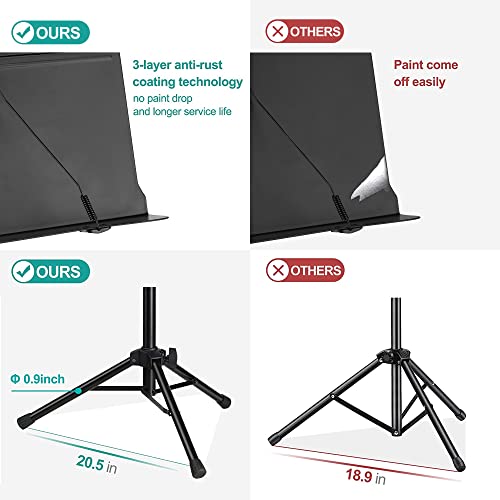 Vekkia 70 - inch Metal Professional Portable Sheet Music Stand - size: 32-70inch