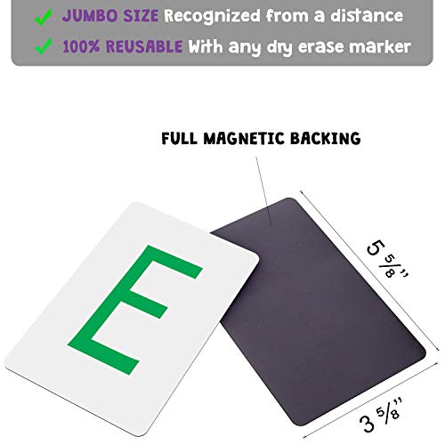 Attractivia Magnetic Big Alphabet ABC Flash Cards - 26 Sturdy Uppercase Large Letters - for Classroom Teachers, Homeschool, ESL, Toddlers 2-4 Years, Kids and Adults - style: Uppercase