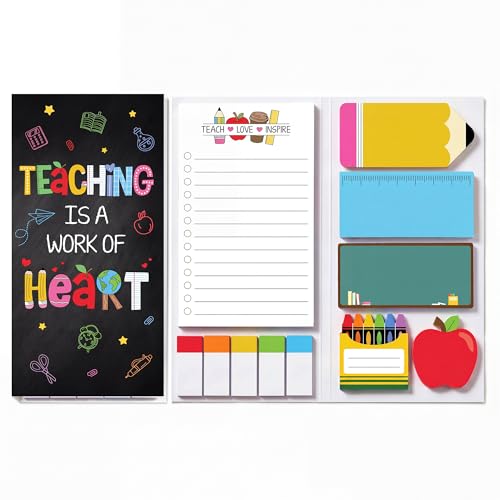 BEAWART Teacher Sticky Notes Set, Blackboard Classroom Appreciation Gift - color: Teacher Sticky Notes Blackboard