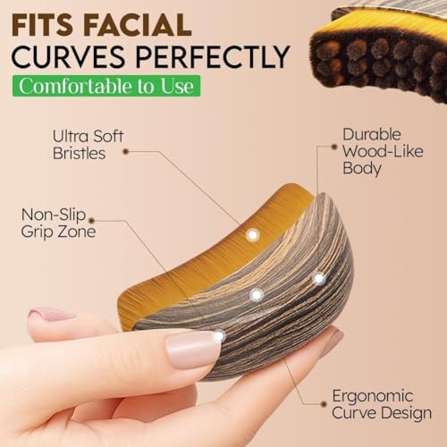 Lymphatic Face Brush,Manual Facial Cleansing Brush for Sensitive Skin, Lymphatic Drainage Brushs and Deep Pore Cleaning Soft Bristle Pore Cleaner for Nose Travel-Friendly Skin Cleansing Tool(1Pcs) - size: 1 Pcs Contour Face Brush