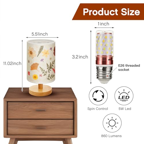 Hortsun Pressed Flower Vintage Table Lamp,DIY Style - color: DIY Style