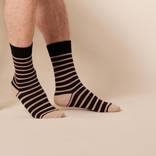 Amazon Essentials Men's Patterned Cotton Dress Crew Socks, 5 Pairs - color: Multicolor, size: 8-12